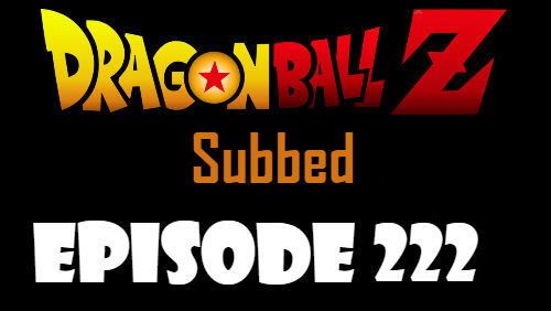 Dragon Ball Z Episode 222 Subbed in English Online Free Watch